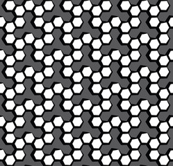 vector geometric hexagon seamless pattern background