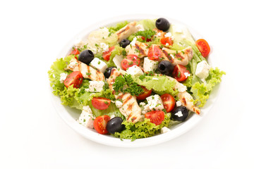 chicken salad with vegetables