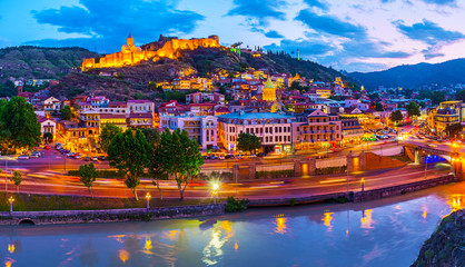 Tbilisi in twilights - obrazy, fototapety, plakaty