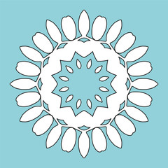 Decoration Snowflake. Mandala Ornament. Decoration Element for your graphic design.