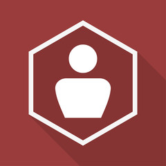 Poly Button mit Schatten - Person - Avatar