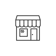 Store vector icon. Shop build illustration.