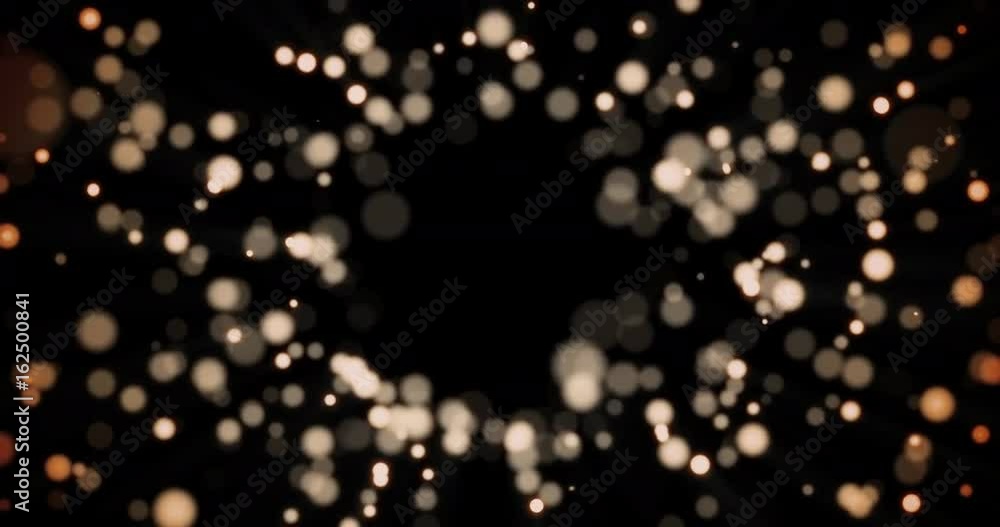 Poster abstract background with shining bokeh sparkles. smooth animation looped. with a central place for y