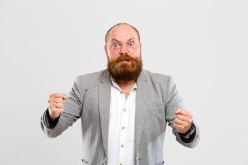 Evil man with ginger beard