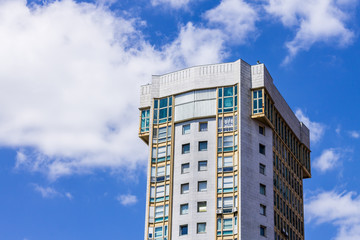 Skyscraper in blue sky