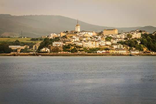 Coastal village in the evening