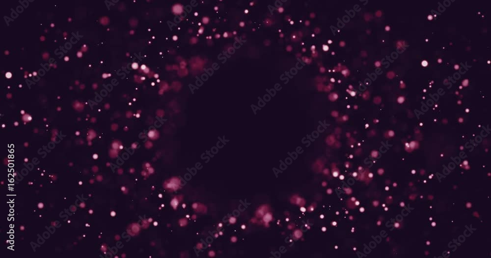 Poster abstract background with shining bokeh sparkles. smooth animation looped. with a central place for y
