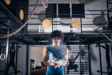 Doing some gymnastics