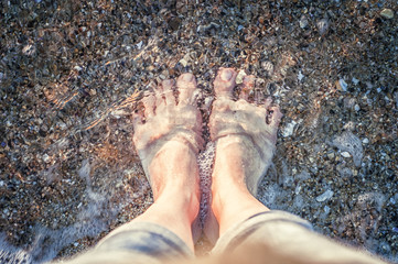 Legs in water