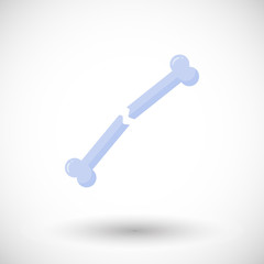 Broken bone vector flat icon