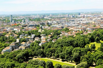 Mannheim von oben - obrazy, fototapety, plakaty