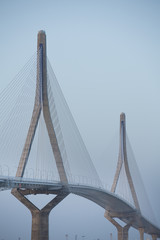 Modern bridge in Cadiz, Spain.