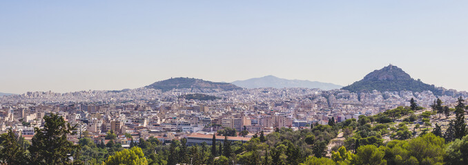 A panorama of Athens, Greece