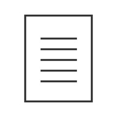 Document linear icon