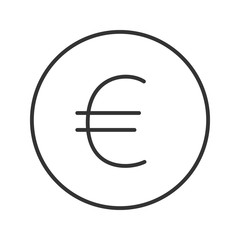 Euro sign linear icon