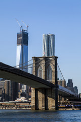 Obraz premium Brooklyn Bridge and Manhattan Skyline