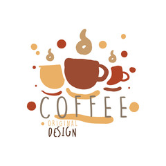 Coffee design, hand drawn
