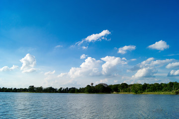 Water, mountain backdrop and sky