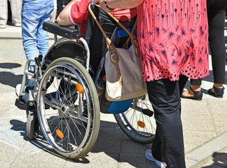 Obraz premium Man in wheelchair