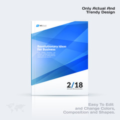 Business vector template, brochure design, abstract annual report, cover modern layout