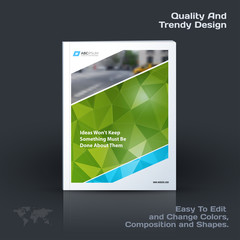 Business vector template, brochure design, abstract annual report, cover modern layout