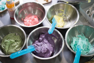 Mixing Bowl with Color Cream