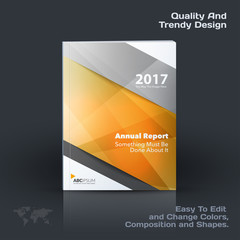 Fototapeta premium Business vector template, brochure design, abstract annual report, cover modern layout
