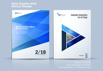 Business vector template, brochure design, abstract annual report, cover modern layout