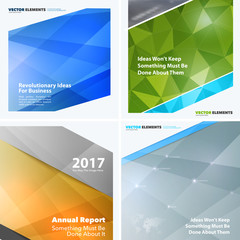 Abstract vector design elements for graphic layout.