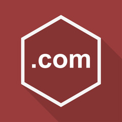 Poly Button mit Schatten - com Domain