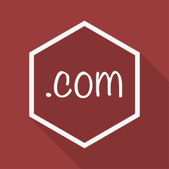 Poly Button mit Schatten - com Domain - Web