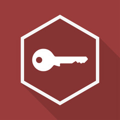 Poly Button mit Schatten - Schlüssel - Datenschutz