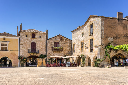 The Dordogne village Montpazier in south east France