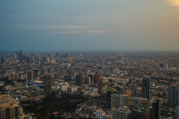 Fototapeta na wymiar Views of Bangkok in Baiyoke Sky Hotel