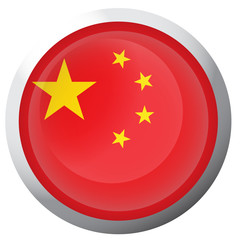 Isolated flag of China on a white background, Vector illustration