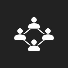 Network vector icon. People connection vector illustration.