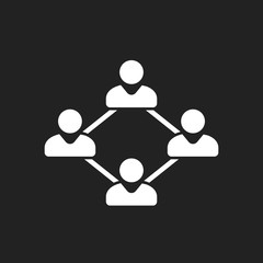 Network vector icon. People connection vector illustration.