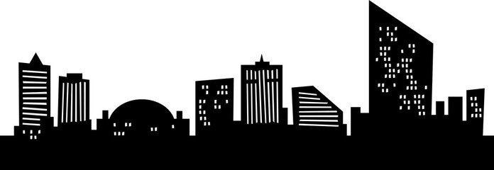 Cartoon skyline silhouette of the city of Atlantic City, New Jersey, USA. © blambca
