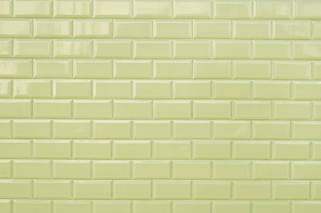 Green tile brick wall background texture