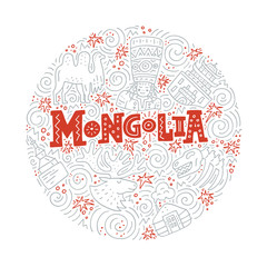 Vector Mongolian Concept