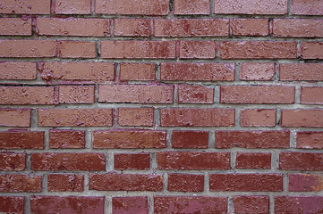 Old dark red painted brick wall background texture