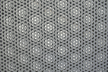 circles metal grid gray texture steel perforated holes pattern