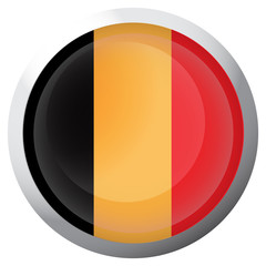 Fototapeta premium Isolated flag of Belgium on a button, Vector illustration