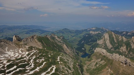 Stunning view from Mount Santis towards Appenzell.