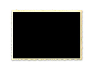 Real old photo with clipping path for the inside, blank vintage frame
