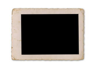 Real old photo with clipping path for the inside, blank vintage frame