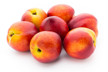 Peach. Fruit with isolated on white background.