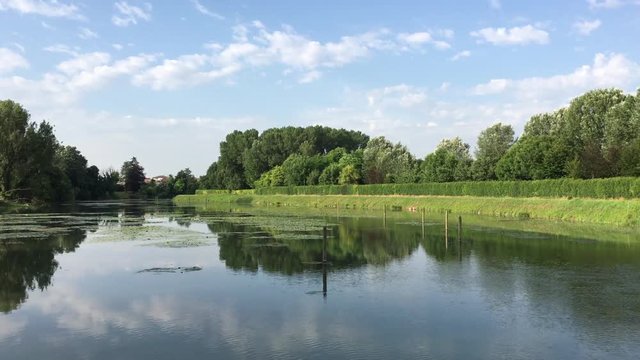 Cimitero dei Burci / barconi a Casier di Treviso , Veneto Italia sul Parco Regionale del fiume Sile