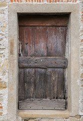 Old Wooden Door in  Montechiaro d'Acqui