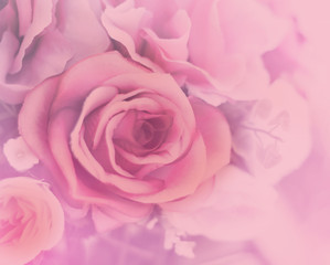 Fototapeta na wymiar fabric roses blur